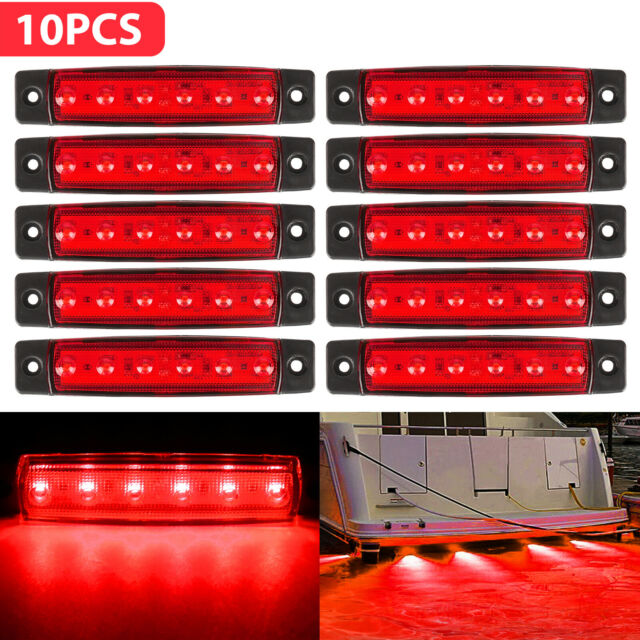 Red 10 Pods LED Rock Lights For Jeep Offroad Car Truck ATV Boat Underbody Light