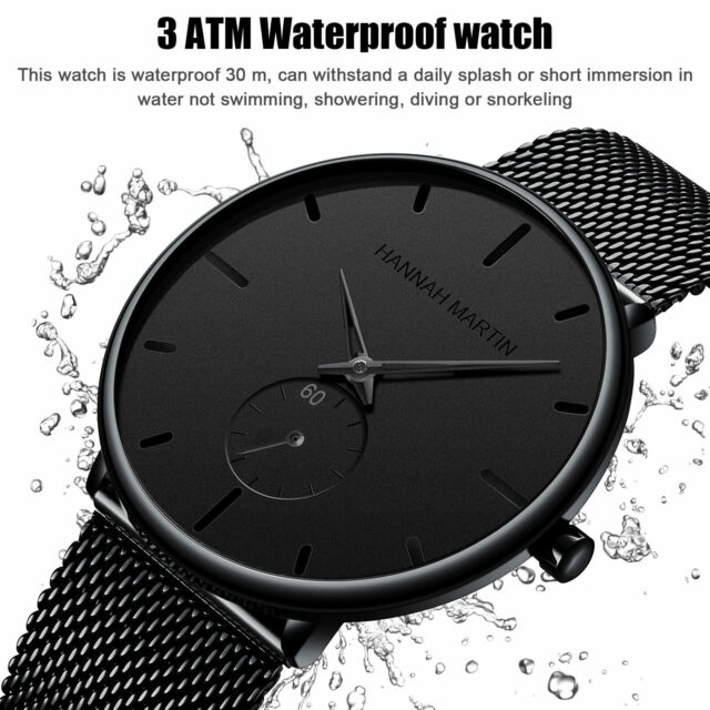 Men Quartz Watch Relojes De Hombre Minimalist Ultra Thin Stainless Steel Watches