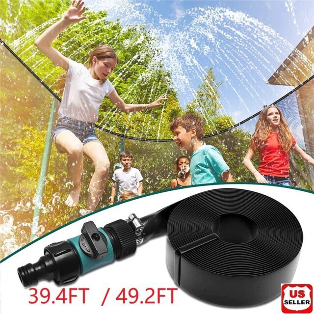 Trampoline Sprinkler Water Spray Kids Outdoor Summer Fun Backyard Waterpark Game