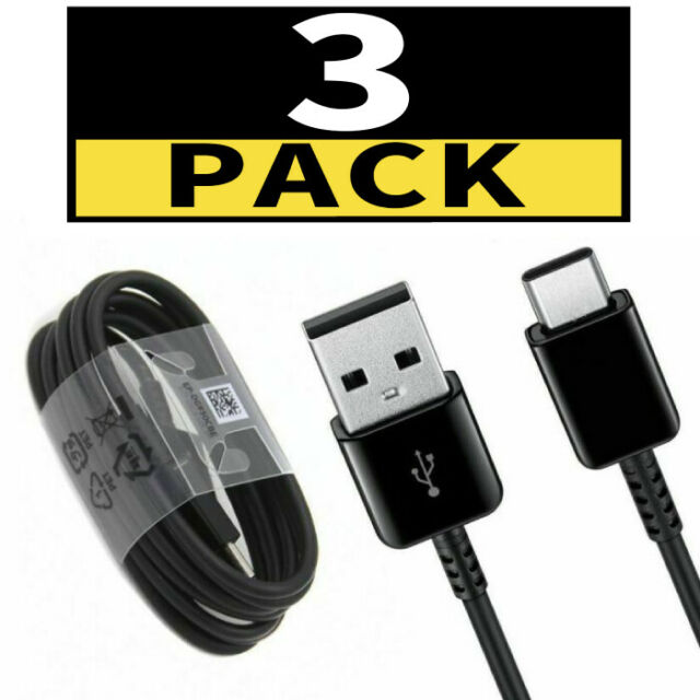 3-Pack For Samsung USB Type C Fast Charging 4' Cable Galaxy S8 S9 S10 Plus Note 8 9