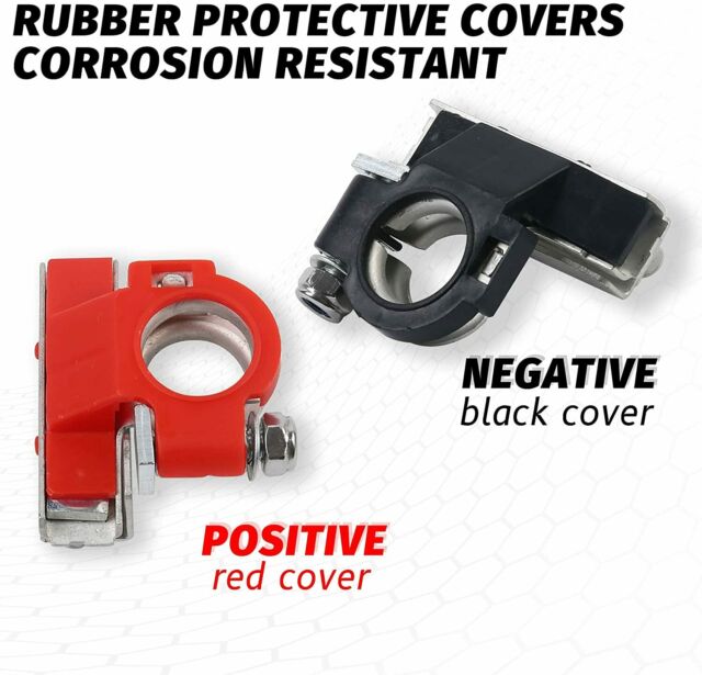 Car Marine Top Post Battery Terminals Clamp Connectors Positive Negative Ends