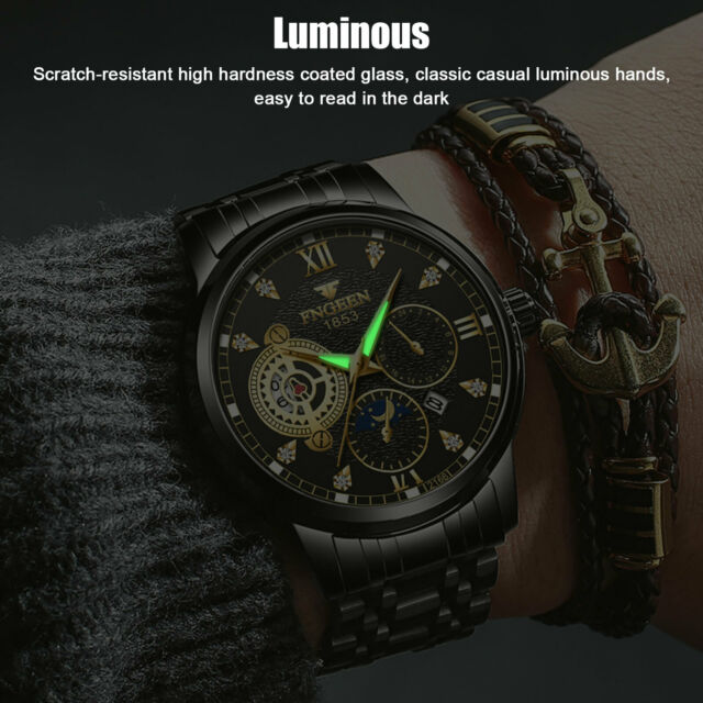 Waterproof Men's Watch Stainless Steel Quartz Luminous Classic Wristwatch Luxury