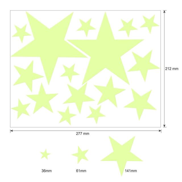 435 Glow in The Dark Wall Stickers Stars Moon Luminous Kid Bedroom Ceiling Decal