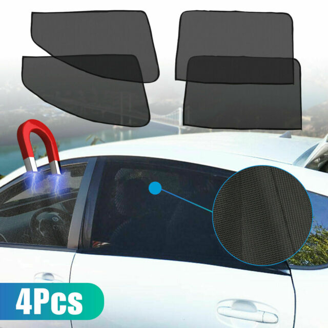 4X Magnetic Car Window Sun Shade Cover Mesh Side Front Rear Shield UV Protection