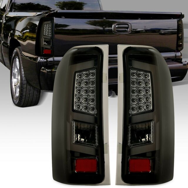 For 2007-2014 Chevy Silverado 1500 2500 Smoke lens Tail Lights Brake Lamps LED