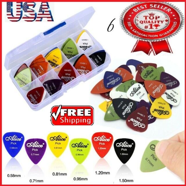 100Pc Guitar Picks Acoustic Electric Plectrum Celluloid 0.58 0.71 0.81 0.96 1.2