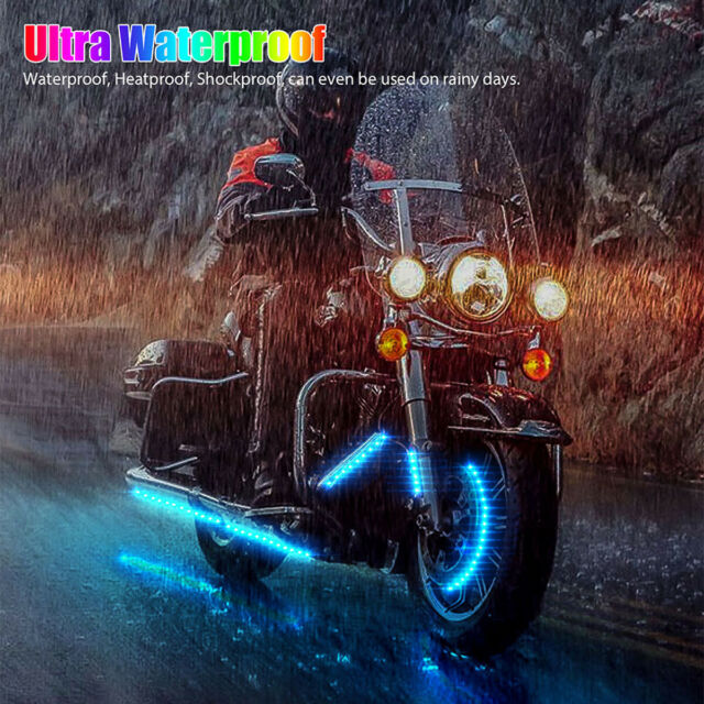 6X Motorcycle led lights Wireless Remote 18 color Neon Glow Light Strips Kit US