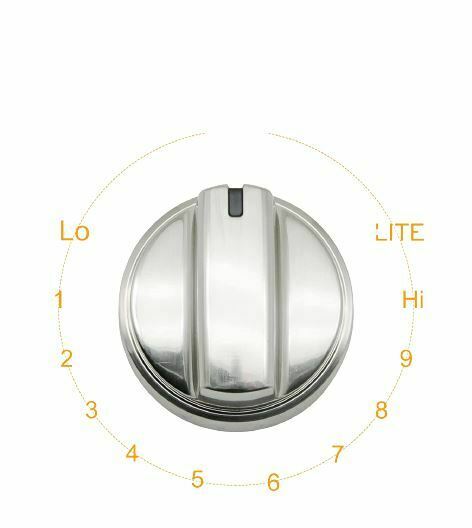 Stainless Steel Control Knob Compatible with GE Gas Range Stove WB03X24818