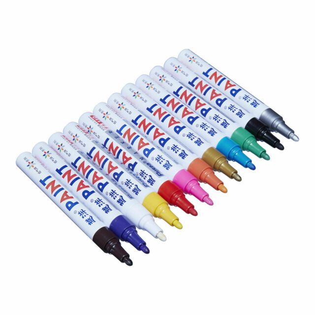 Waterproof Permanent Paint Marker Pen for Car Tyre Tire Tread Rubber Metal 12Pcs