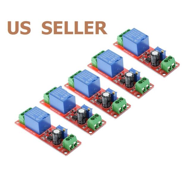 US SHIP 5pcs DC 12V Delay Relay Shield NE555 Timer Switch Adjustable Module