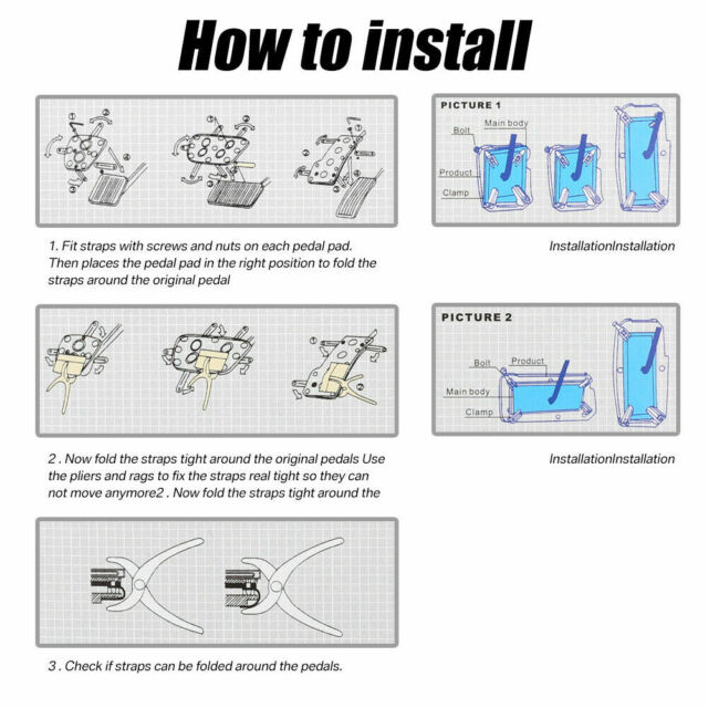 Non-Slip Automatic Gas Brake Pedal Cover Pad Universal Car Accessories EOA