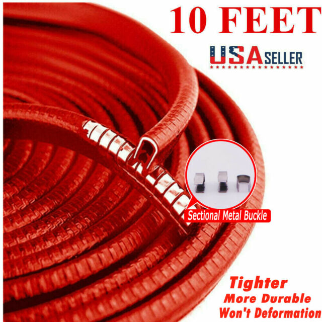 10FT Car Door Trim Red  Moulding Edge Guard Scratch Metal Rubber Seal Protector