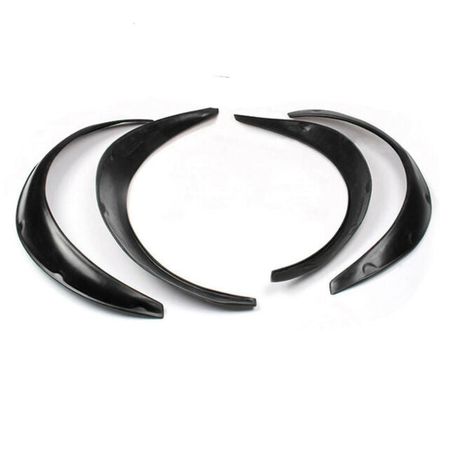 4x Black Universal Fender Flares Flexible Durable Polyurethane Auto Car Body Kit