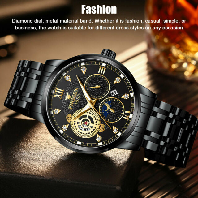 Waterproof Men's Watch Stainless Steel Quartz Luminous Classic Wristwatch Luxury