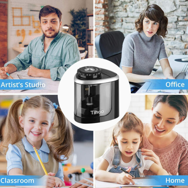 Automatic Electric Pencil Sharpener For Kids Battery Operated Home School Office