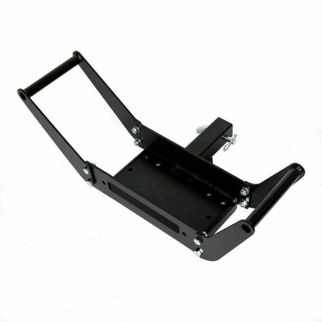 Foldable Winch Mounting Plate Cradle Mount For 2'' Hitch Receiver 4WD SUV Truck