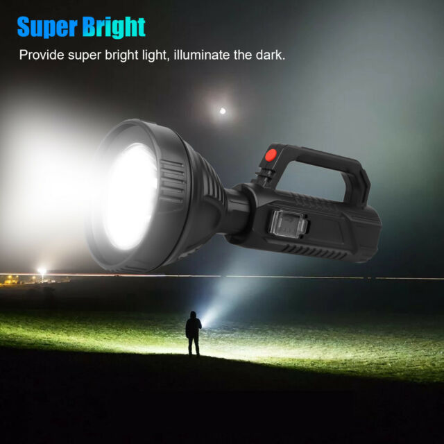 Rechargeable LED Searchlight Portable Super Bright Handheld Spotlight Flashlight