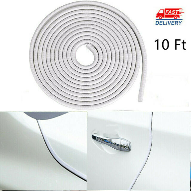 10Ft Car Door Edge Guard Moulding Trim Rubber Seal Strip Scratch Protector White