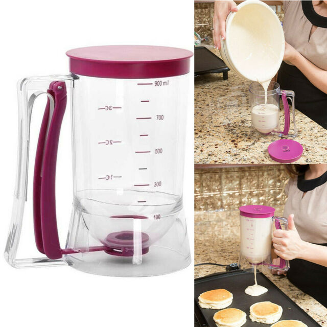 900ML Pancake Baking Batter Dispenser Measuring Cup Muffin Cream Separating Tool