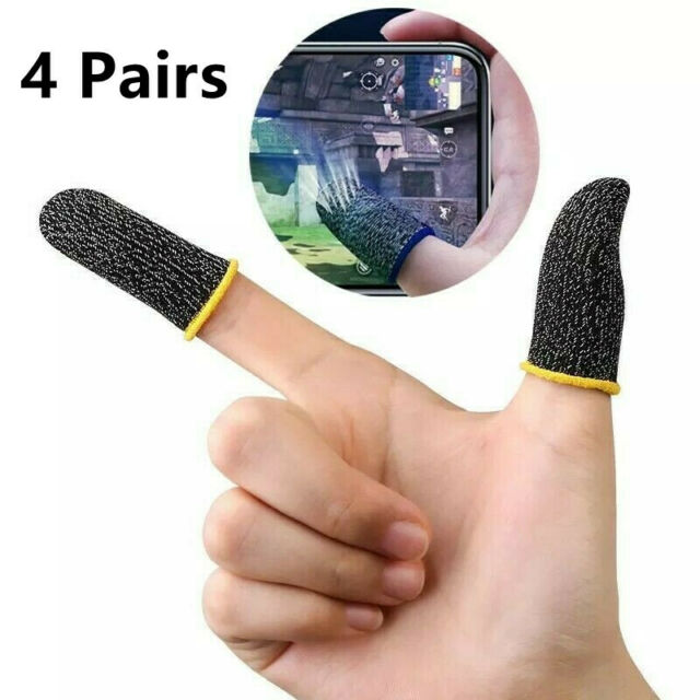 4 Pairs/8PCS Mobile Phone Game Gaming Gloves Touch Screen Thumbs Finger Sleeves