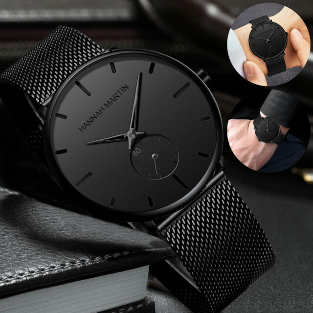 Men Quartz Watch Relojes De Hombre Minimalist Ultra Thin Stainless Steel Watches