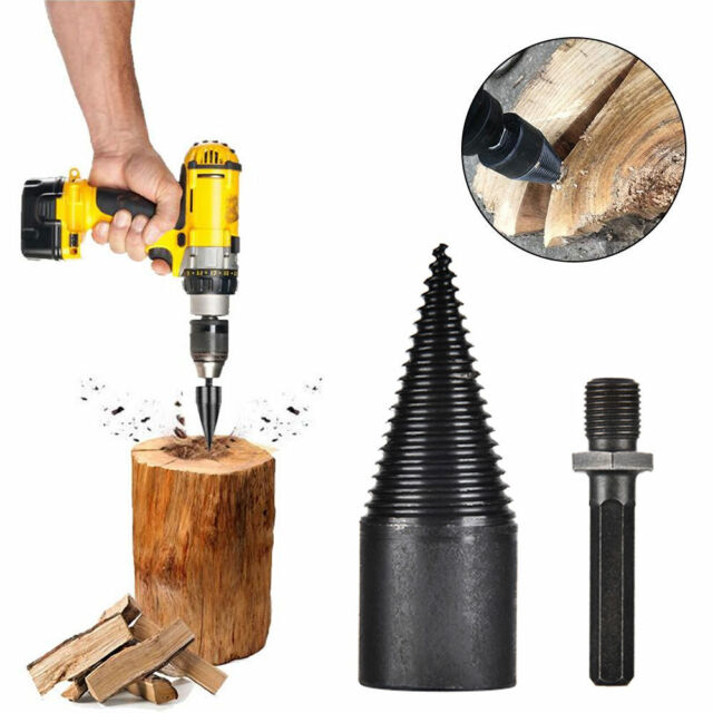 High Speed Twist Firewood Drill Bit Wood Splitter Screw Splitting Cone Driver