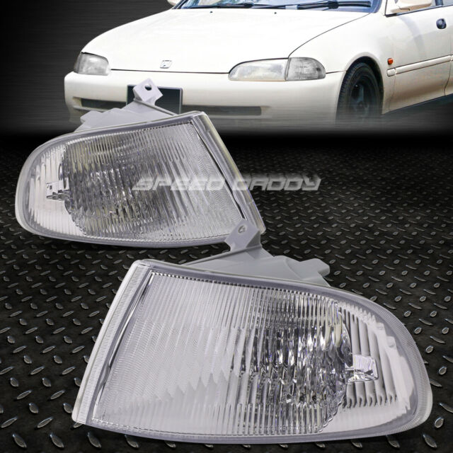 For 92-95 Honda civic eg8 eg9 eh9 chrome crystal clear corner reflector lights