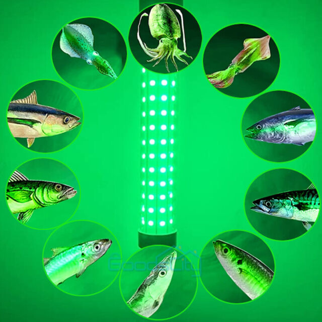 500000Lumens 12V 120 LED Green Underwater Fishing Light Lamp Fish Attract