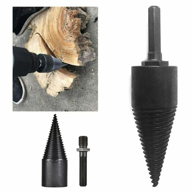 High Speed Twist Firewood Drill Bit Wood Splitter Screw Splitting Cone Driver