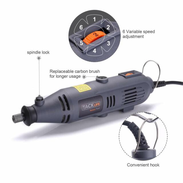 Rotary Tool Kit Variable Speed with Flex shaft, 59 Accessories, Carrying Case, M