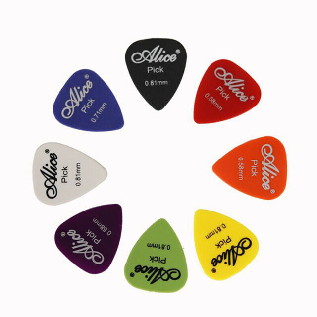 100Pc Guitar Picks Acoustic Electric Plectrum Celluloid 0.58 0.71 0.81 0.96 1.2