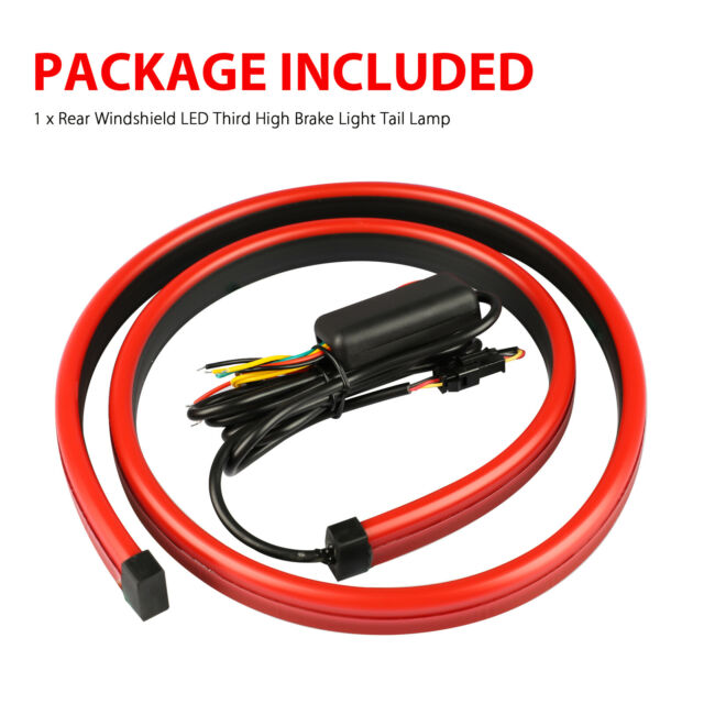 40inch Car LED Rear 3rd Stop Brake Strip Light Signal Lamp Driving Warning Turn