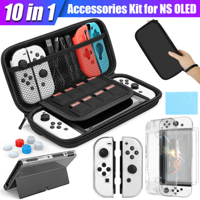 Accessories Case Bag+Shell Cover+Thumb Grips+Protector for Nintendo Switch OLED