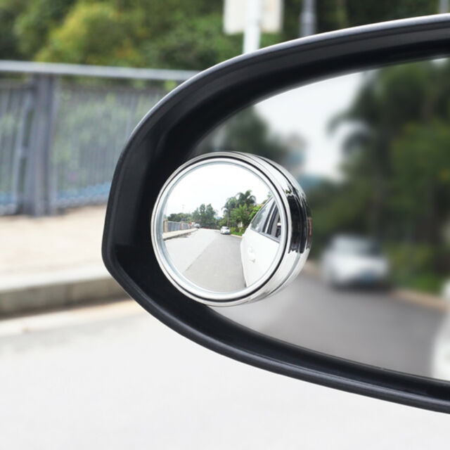 2X Car Blind Spot Mirrors Adjustable Round HD Glass Convex Side Rear View Mirror