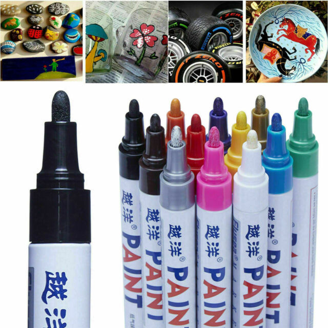 14Pcs Waterproof Permanent Paint Marker Pen For Car Tyre Tire Tread Rubber Metal