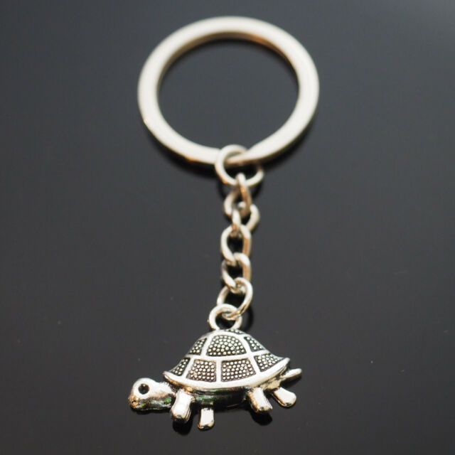 Cute Turtle Sea Tortoise Charm Pendant 19x27mm Keychain Gift Key Chain