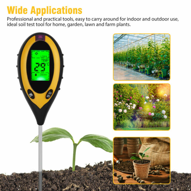 4 in 1 PH Tester Soil Water Moisture Light Test Meter for Garden Plant Seeding