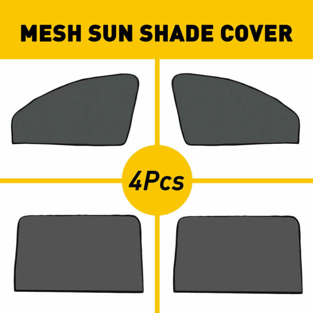 4X Magnetic Car Window Sun Shade Cover Mesh Side Front Rear Shield UV Protection