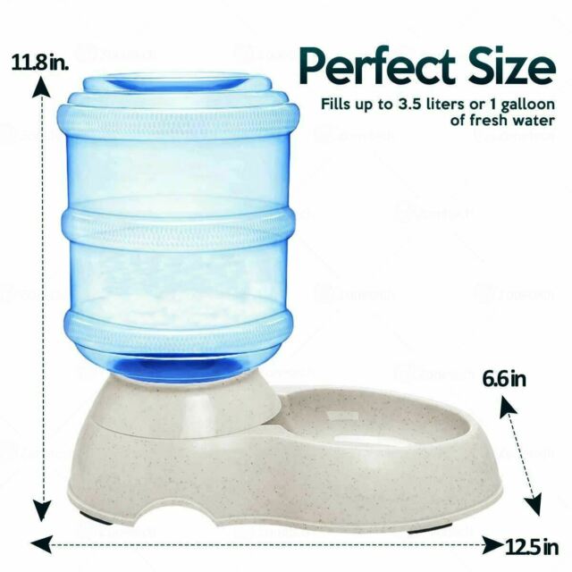 Zone Tech Automatic Self Dispensing Gravity Pet Feeder Waterer 3.7 Liters