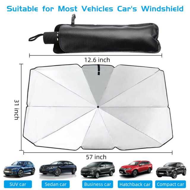 Foldable Car Sun Shade Windshield Sunshade Front Window Cover Visor UV Umbrella