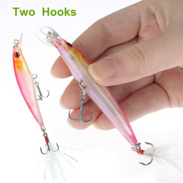 10pcs Lot Kinds of Fishing Lures Crankbaits Hooks Salmon Baits Tackle Crank Kit