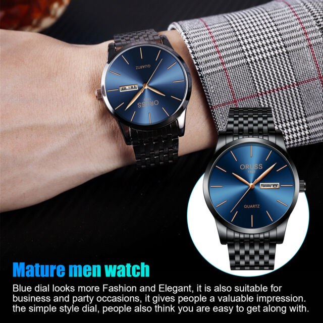 Men's Watch Relojes De Hombre Stainless Steel Quartz Luxury Classic Watches Gift