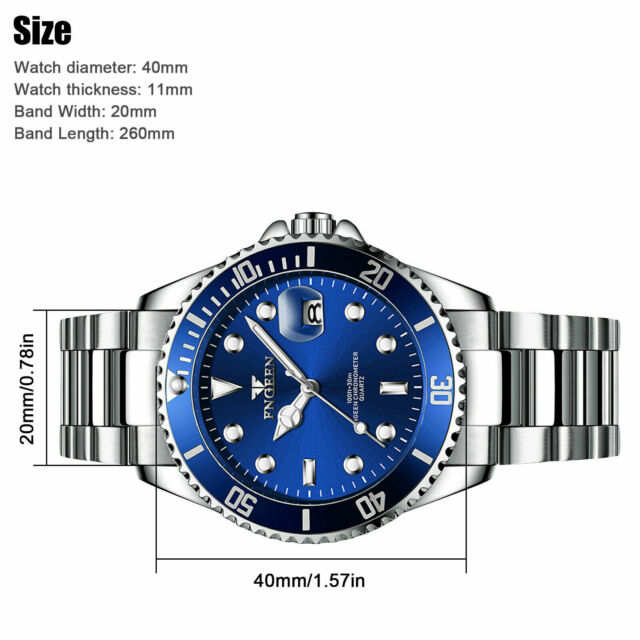 Waterproof Men's Watch Classic Stainless Steel Quartz Business Luminous Bracelet