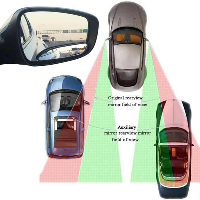 2Pcs Blind Spot Mirror Auto 360° Wide Angle Convex Rear Side View Car Truck SUV