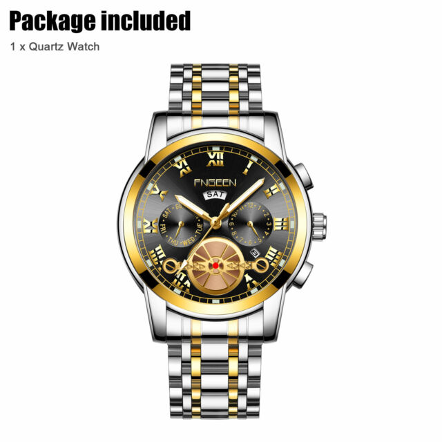 Waterproof Men Watch Classic Stainless Steel Quartz Business Luminous Wristwatch