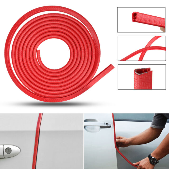 Red 120" U Shape Rubber Seal Car Door Edge Guard Molding Trim Protectors Strip