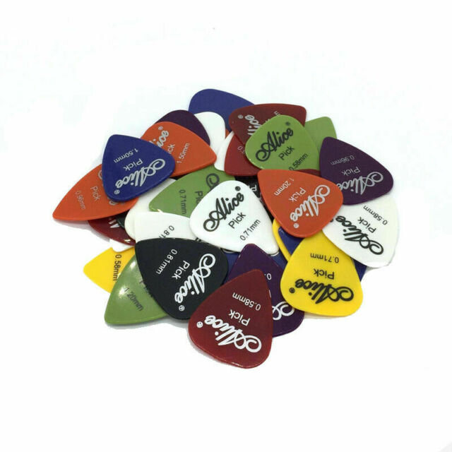 100Pc Guitar Picks Acoustic Electric Plectrum Celluloid 0.58 0.71 0.81 0.96 1.2