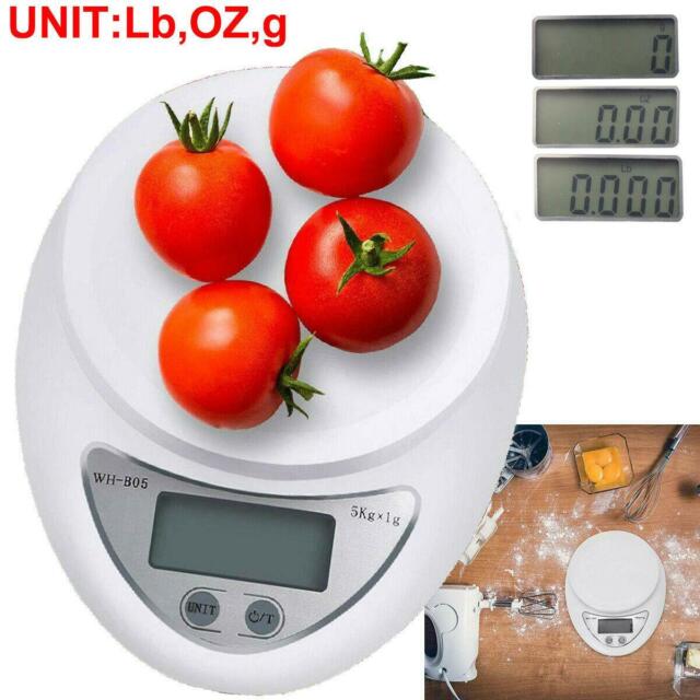 5kg 5000g/1g Digital Kitchen Food Diet Electronic Weight Balance Scale + Manual