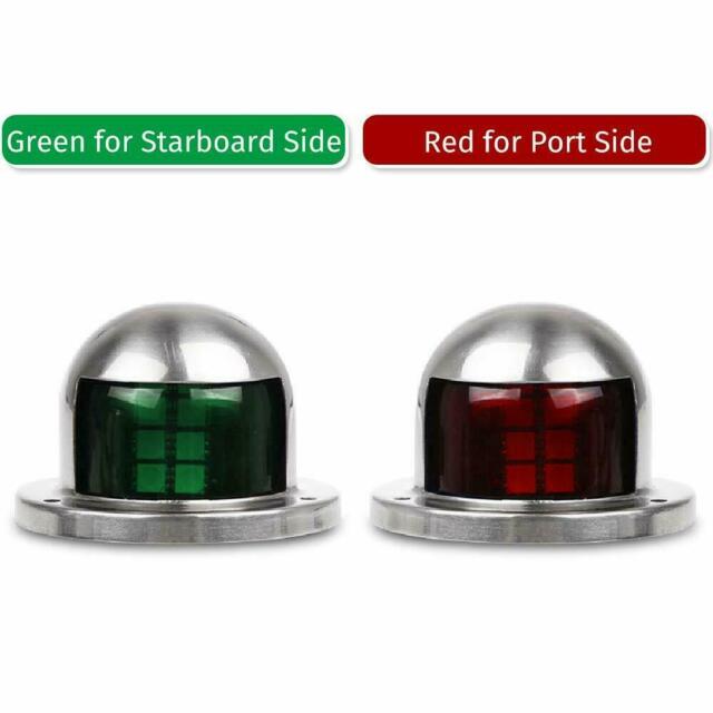 2pcs Red Green Navigation 16 LED Marine Bow Boat 12V Yacht Pontoon Bright Lights