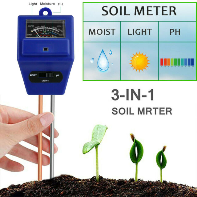 3 in1 Soil Tester Water PH Moisture Light Test Meter Kit For Garden Plant Flower